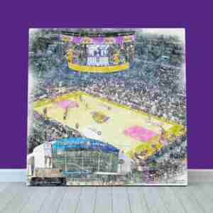 Crypto.com Arena Print, Los Angeles Lakers Wall Art, Basketball Arena Art