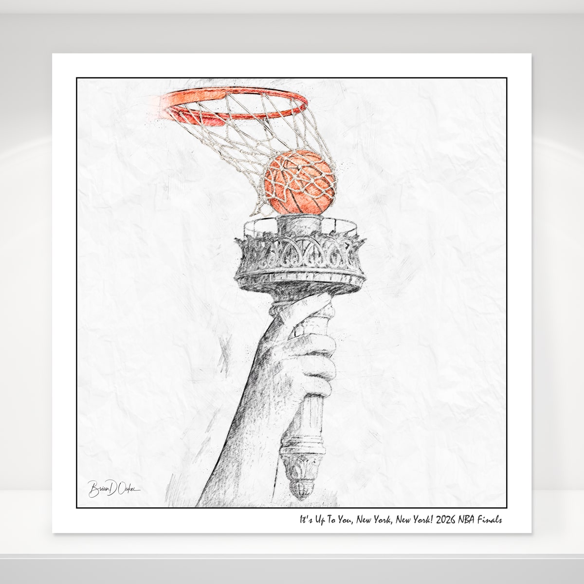 It's Up To You, New York, New York! 2026 NBA Finals 12 x 12" Limited Edition Fine Art Print