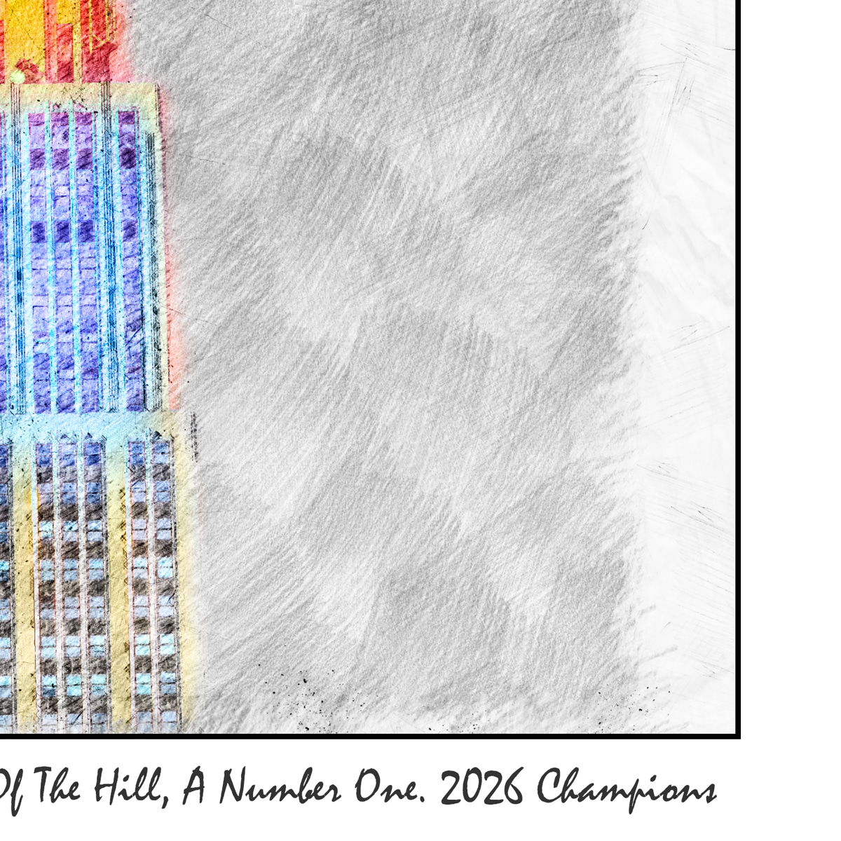 “Top Of The List, King Of The Hill, A Number One” 2026 NBA Champions, New York 12 x 12″ Limited Edition Fine Art Print