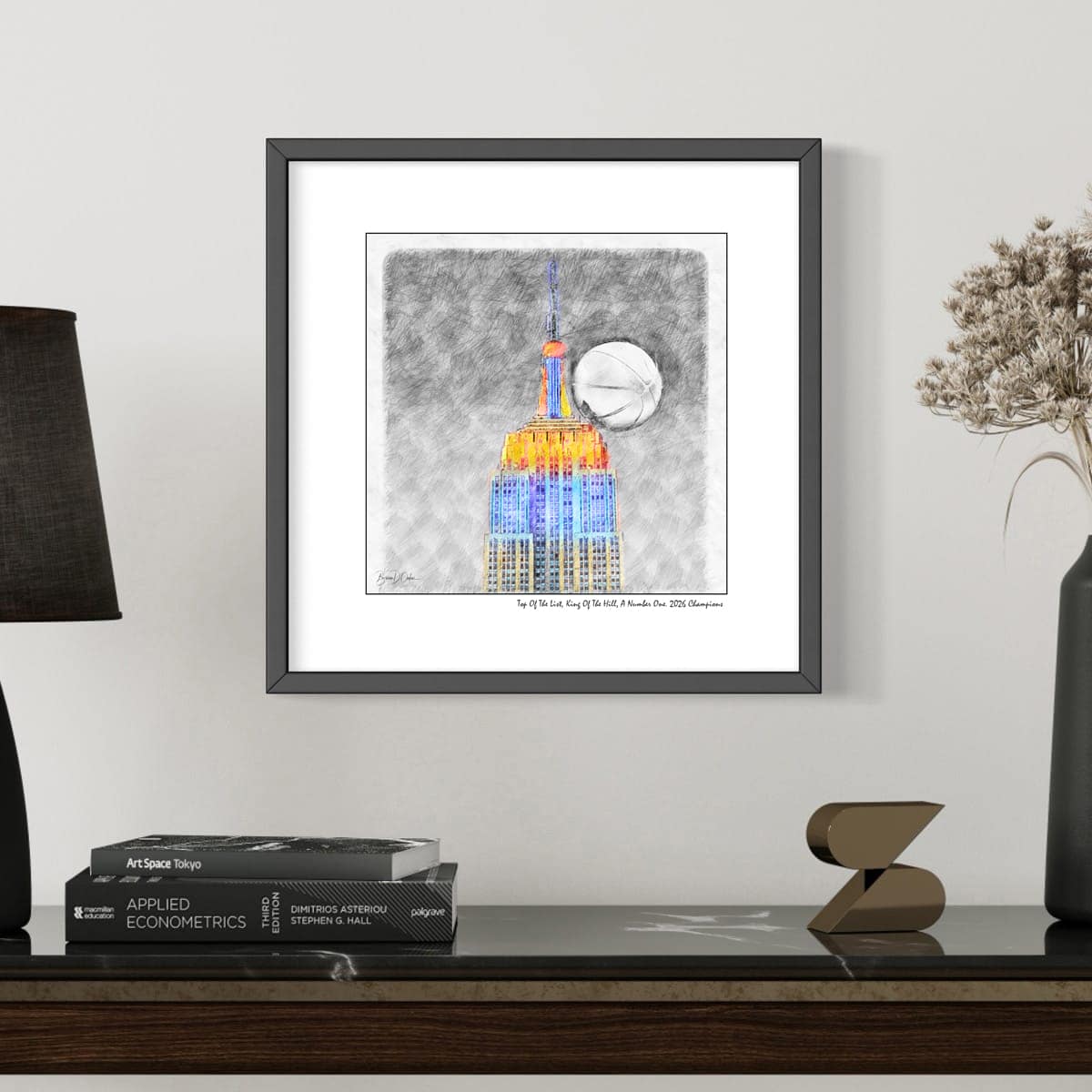 “Top Of The List, King Of The Hill, A Number One” 2026 NBA Champions, New York 12 x 12″ Limited Edition Fine Art Print