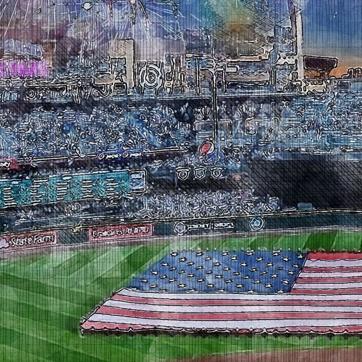 2026 Limited Edition Fireworks Series, T-Mobile Park Canvas Wrap, Seattle Mariners Baseball