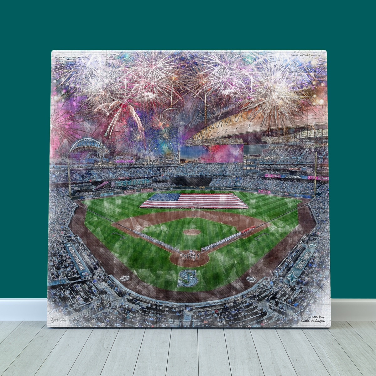 2026 Limited Edition Fireworks Series, T-Mobile Park Canvas Wrap, Seattle Mariners Baseball